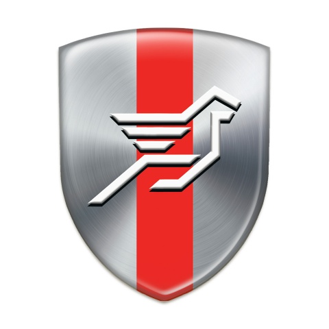 Hamann 3D Gel Emblem Silver with Red band Base Big Logo 