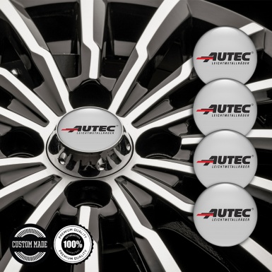 Autec Emblem Silikon Aufkleber Radkappen Grau Design