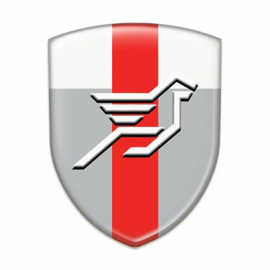Hamann Silicone Car Decal Badge Grey White with Red Band Base Big Logo Style 