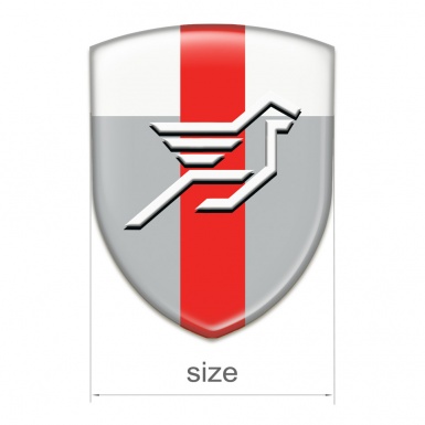 Hamann Silicone Car Decal Badge Grey White with Red Band Base Big Logo Style 