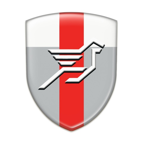 Hamann Silicone Car Decal Badge Grey White with Red Band Base Big Logo Style 