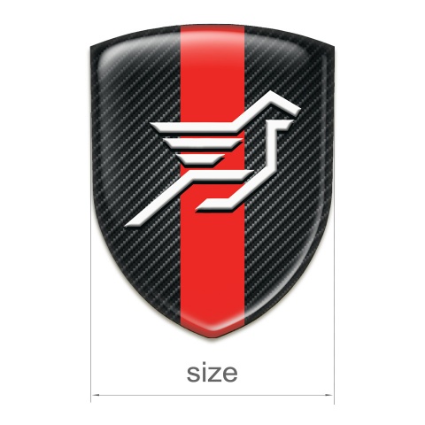 Hamann Emblem Badge Logo Black Fibers with Red Band Base Big Logo 