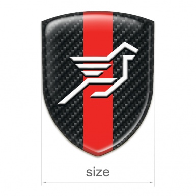 Hamann Logo Emblem Black Carbon with Red Band Base Big Logo
