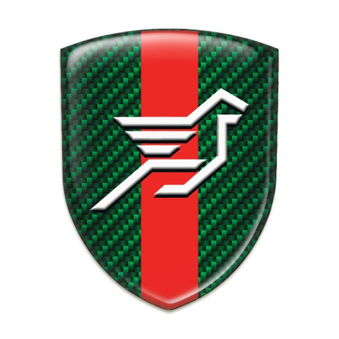 Hamann Tuning Emblem Green Carbon with Red Band and Big Logo 