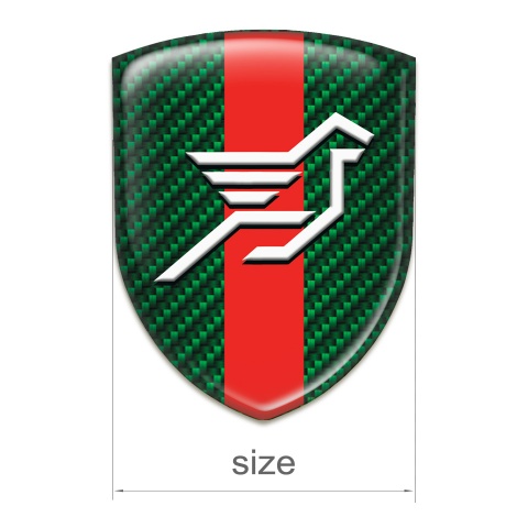 Hamann Tuning Emblem Green Carbon with Red Band and Big Logo 