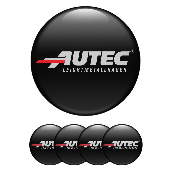 Autec Silicone Stickers For Wheel Emblems Black