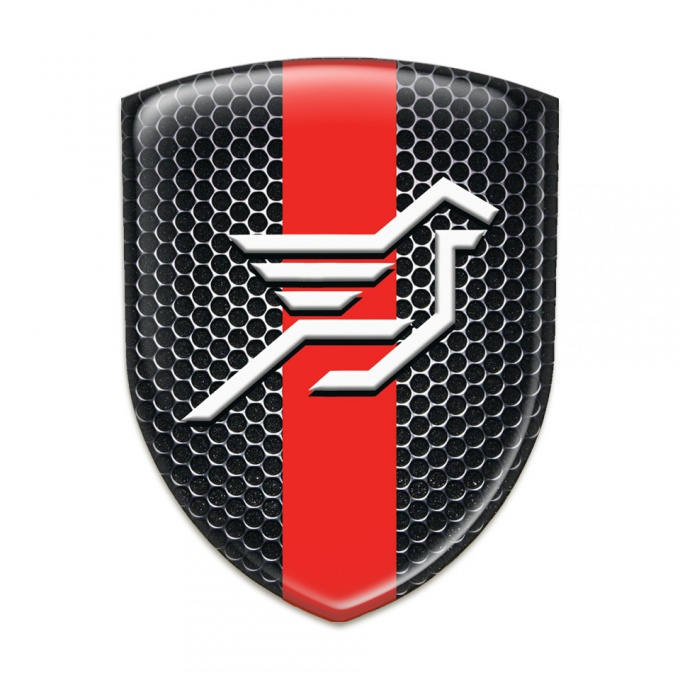 Hamann Domed Emblem Perforated Steel with Red Band Base Big Logo Style 
