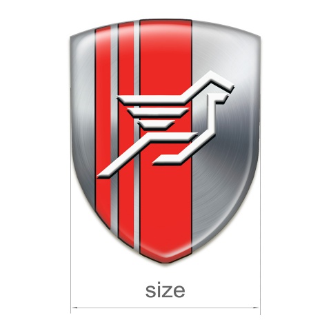 Hamann Resin Sticker Silver with Red Tapes Base and Big Logo 