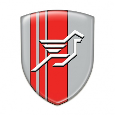 Hamann 3D Gel Emblem Grey with Red tapes base and Big Logo 