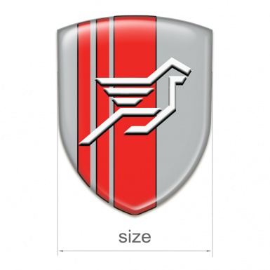 Hamann 3D Gel Emblem Grey with Red tapes base and Big Logo 