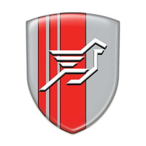 Hamann 3D Gel Emblem Grey with Red tapes base and Big Logo 