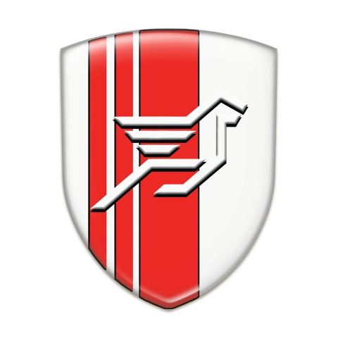 Hamann Car Accessories Badge White with Red Tapes base Big Logo 