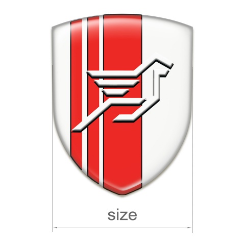 Hamann Car Accessories Badge White with Red Tapes base Big Logo 