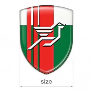 Hamann Self Adhesive Car logo Emblem Green White with Red tapes base Big Logo 