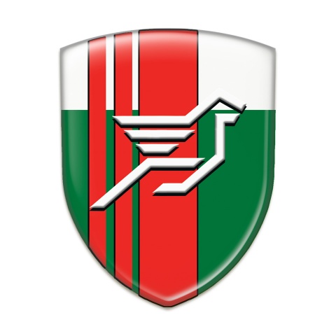 Hamann Self Adhesive Car logo Emblem Green White with Red tapes base Big Logo 