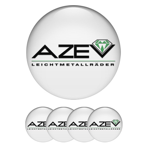 Azev Wheel Emblems White Edition