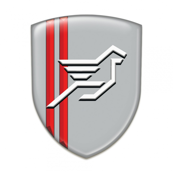 Hamann Logo Emblem Grey with Red Stripes Background Style 