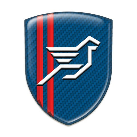 Hamann Car Accessories Badge navy Blue carbon with Red stripes Background Style 
