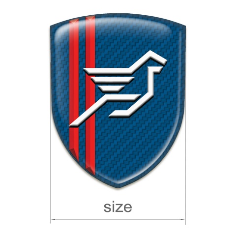 Hamann Car Accessories Badge navy Blue carbon with Red stripes Background Style 