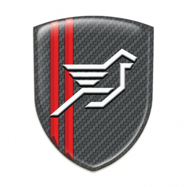 Hamann Car Accessories Badge dark Grey Carbon with Red Stripes Background Style 