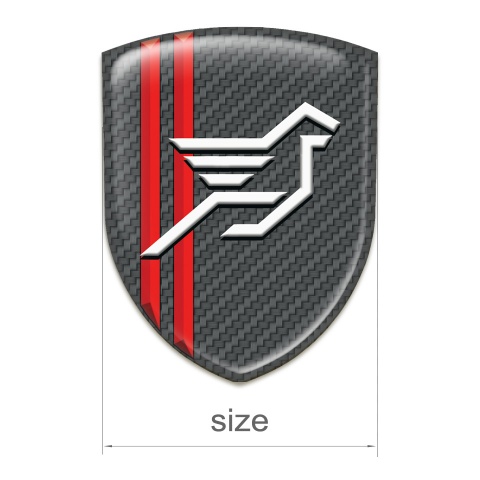 Hamann Car Accessories Badge dark Grey Carbon with Red Stripes Background Style 