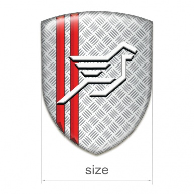 Hamann Self Adhesive Car logo Emblem Grid Effect with Red Stripes Style 