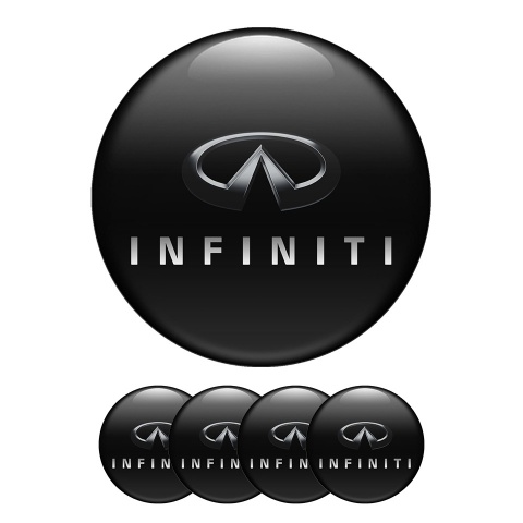 Infiniti Silicone Stickers Center Hub New Black Style