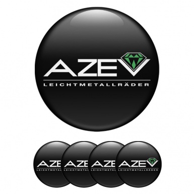 Azev Wheel Emblems White Black Classic Edition