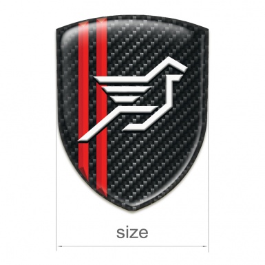 Hamann Silicone Badge Black Fibers with Red Stripes Style 