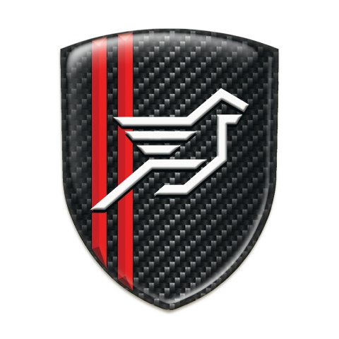 Hamann Silicone Badge Black Fibers with Red Stripes Style 