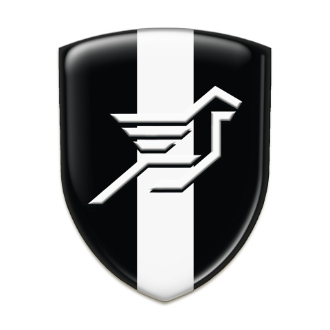 Hamann Emblem Badge Logo Black with White Ribbon 