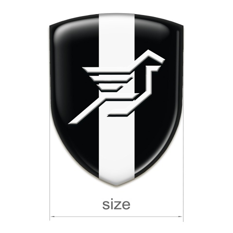 Hamann Emblem Badge Logo Black with White Ribbon 