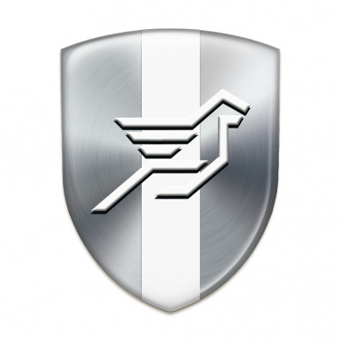 Hamann Logo Emblem Silver with White Ribbon 
