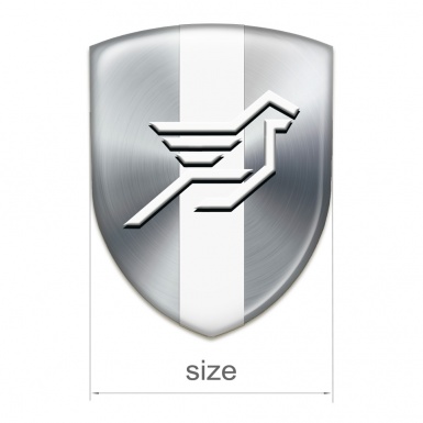 Hamann Logo Emblem Silver with White Ribbon 