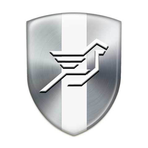 Hamann Logo Emblem Silver with White Ribbon 