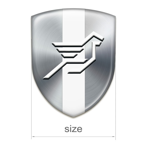 Hamann Logo Emblem Silver with White Ribbon 