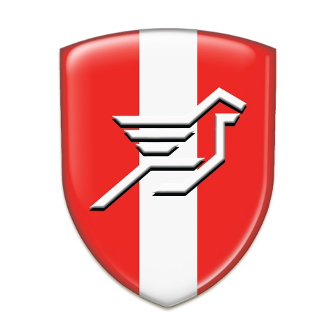 Hamann Self Adhesive Emblem Logo red with White Ribbon Design 