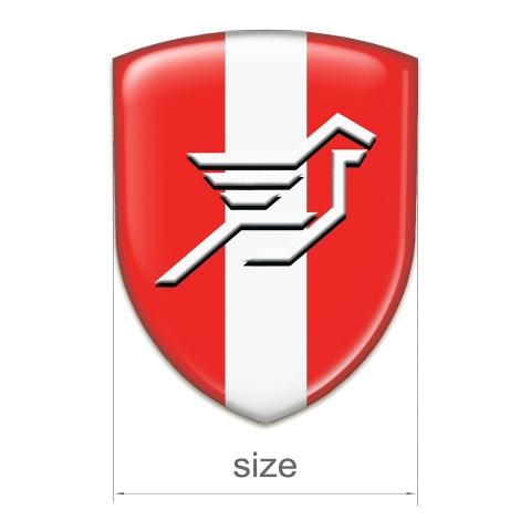 Hamann Self Adhesive Emblem Logo red with White Ribbon Design 