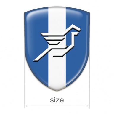 Hamann Domed Emblem Blue with White Ribbon Design 