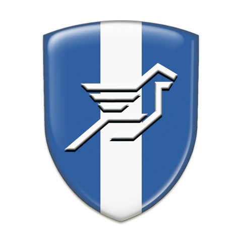 Hamann Domed Emblem Blue with White Ribbon Design 