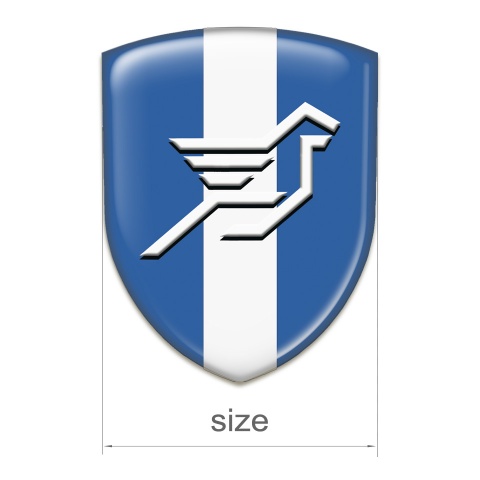 Hamann Domed Emblem Blue with White Ribbon Design 