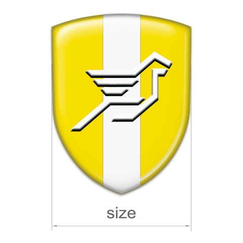 Hamann Silicone Emblem Yellow with White Ribbon Design 