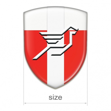 Hamann 3D Gel Emblem Red White with White Ribbon Design 