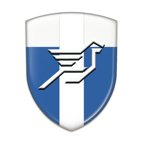 Hamann Emblem Exterior Blue White with White Ribbon 