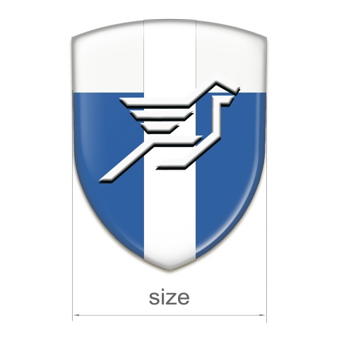 Hamann Emblem Exterior Blue White with White Ribbon 