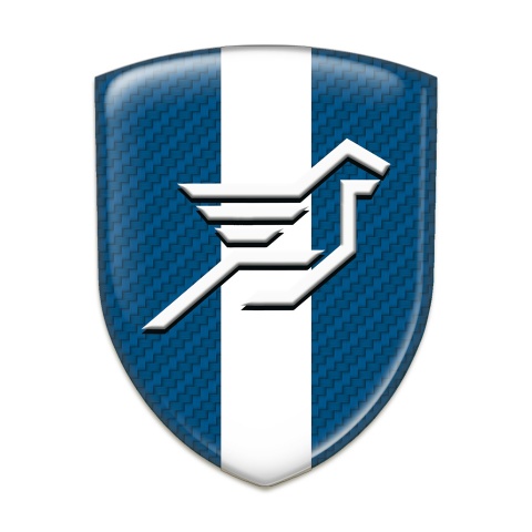 Hamann Tuning Badge Navy Blue Carbon with White Ribbon 