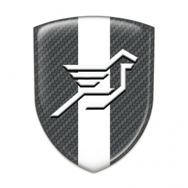 Hamann Car Accessories Badge carbon with White Ribbon Design 