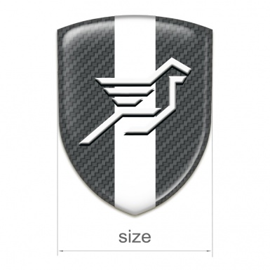 Hamann Car Accessories Badge carbon with White Ribbon Design 