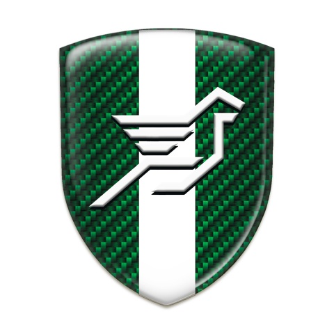 Hamann Car Interior Badge Green Carbon with White Ribbon 