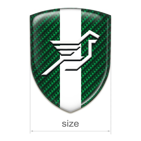 Hamann Car Interior Badge Green Carbon with White Ribbon 